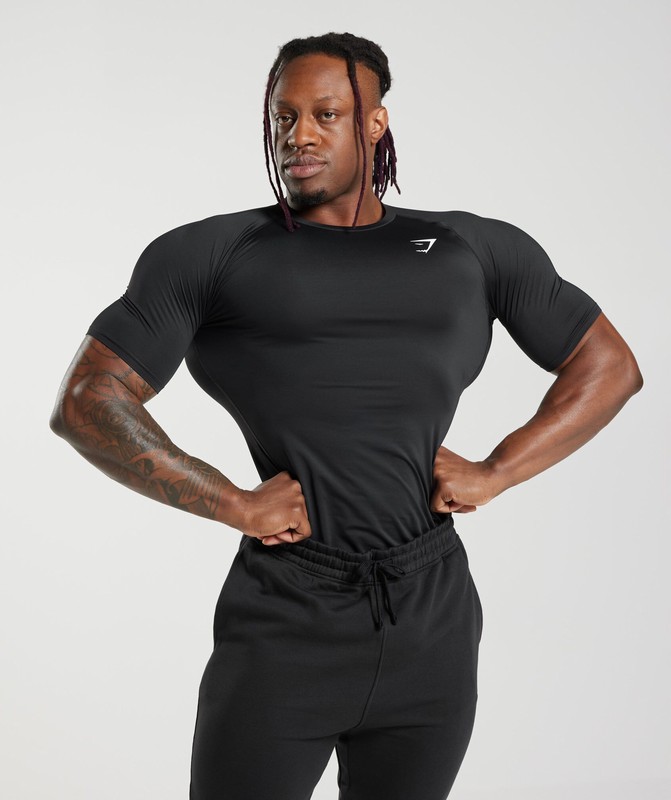 Gymshark Element Baselayer T-Shirt T-Shirt Heren Zwart | XYTA72035