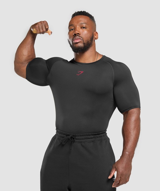 Gymshark Element T-Shirt T-Shirt Heren Zwart | NPZB56289