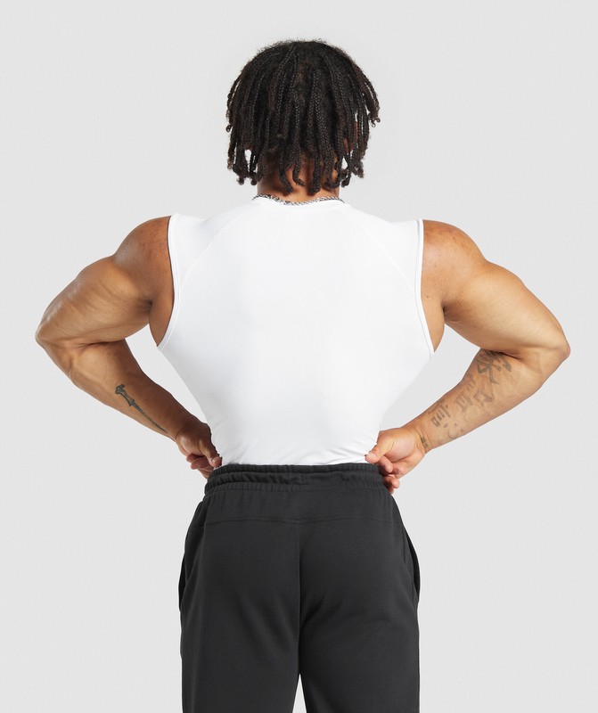 Gymshark Element Tank Tanktop Heren Wit | HXWL97184