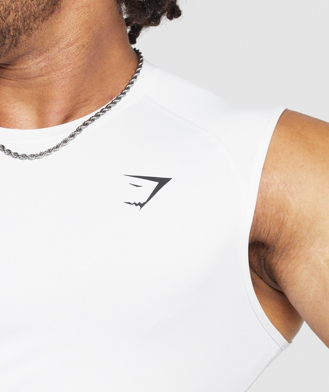 Gymshark Element Tank Tanktop Heren Wit | HXWL97184