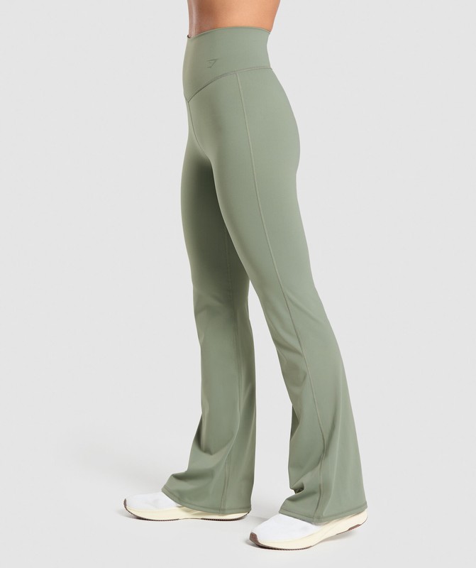 Gymshark Elevate Flared Leggings 2.0 Leggings Dames Groen | ZMUI51724