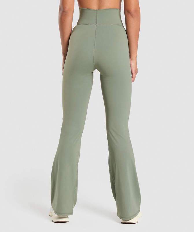 Gymshark Elevate Flared Leggings 2.0 Leggings Dames Groen | ZMUI51724