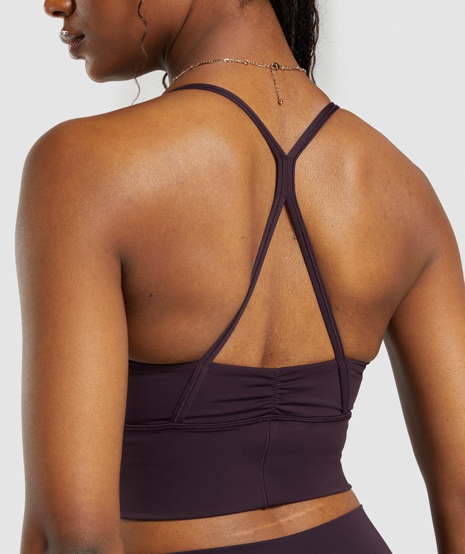 Gymshark Elevate Longline Sports Bra Sport BH Dames Bruin | EYWH68074