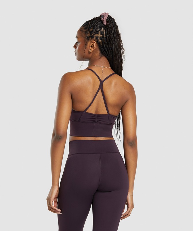 Gymshark Elevate Longline Sports Bra Sport BH Dames Bruin | EYWH68074