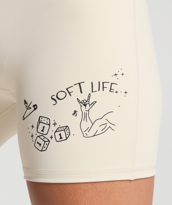 Gymshark Elevate Shorts Korte Broek Dames Room Beige | FDZY64109
