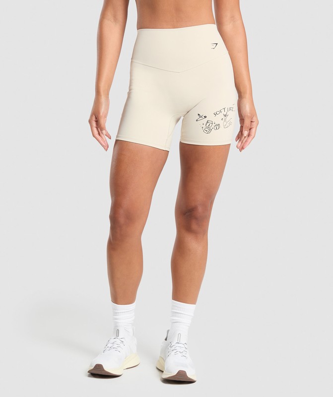 Gymshark Elevate Shorts Korte Broek Dames Room Beige | FDZY64109