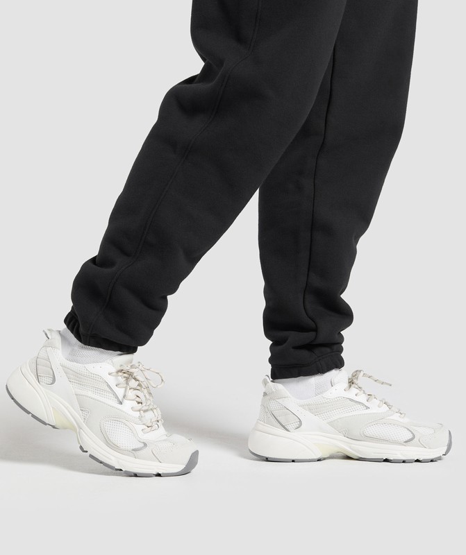 Gymshark Embroidered Oversized Jogger Joggingbroek Dames Zwart | JKNA39624