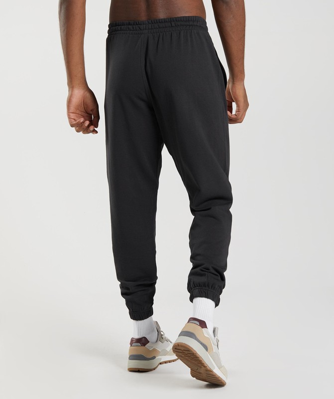 Gymshark Essential Oversized Joggers Joggingbroek Heren Zwart | CWJS29764