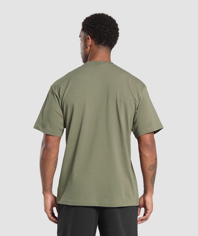 Gymshark Essential Oversized T-Shirt T-Shirt Heren Groen | KTMG65980