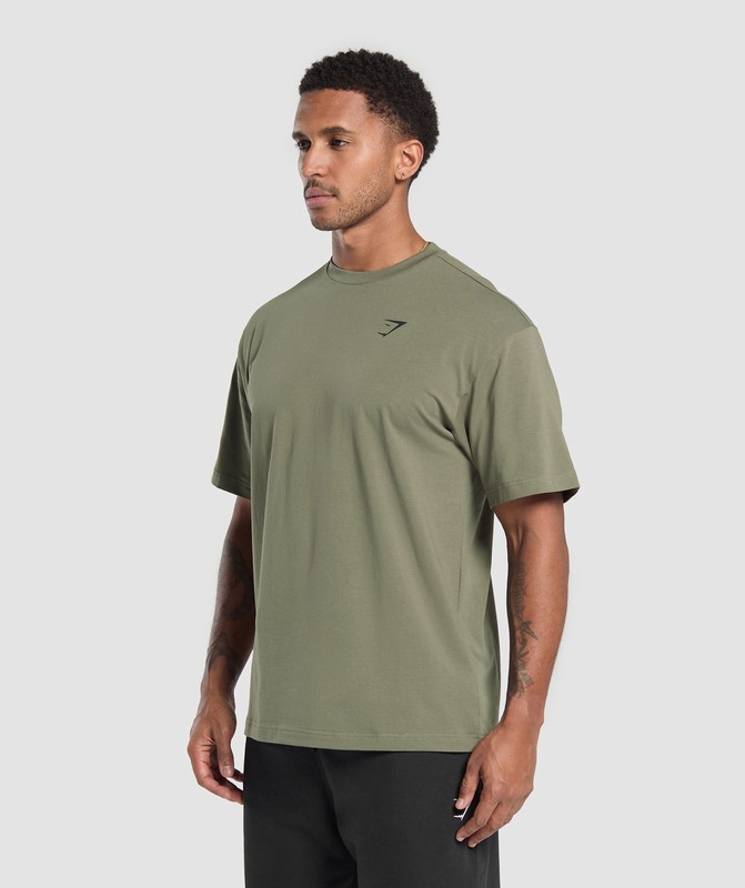 Gymshark Essential Oversized T-Shirt T-Shirt Heren Groen | KTMG65980