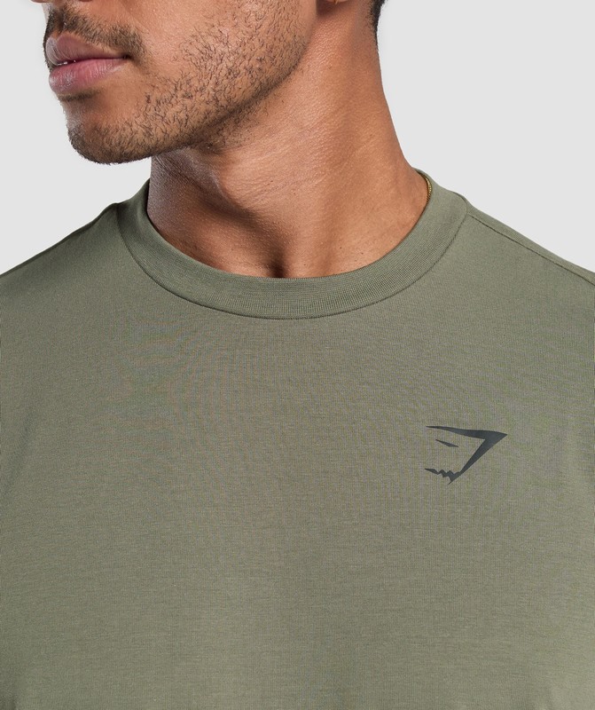 Gymshark Essential Oversized T-Shirt T-Shirt Heren Groen | KTMG65980