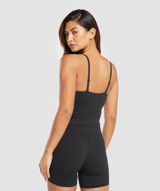 Gymshark Everyday Cami Tank With Shelf Tanktop Dames Zwart | XYPG73968