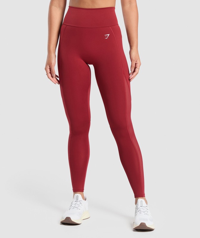 Gymshark Everyday Mesh Leggings Leggings Dames Rood | PRFX29461