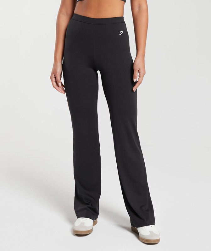 Gymshark Everyday Regular Flared Leggings Leggings Dames Zwart | KXQC25916