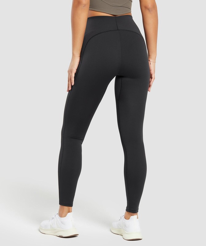 Gymshark Everyday Scoop Leggings Leggings Dames Zwart | VAOT13028