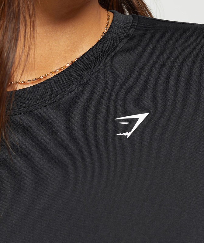 Gymshark Everyday Seamless Long Sleeve Top Top Dames Zwart | NUHZ13745