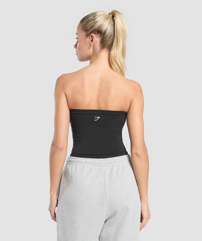 Gymshark Everyday Seamless Midi Tube Top Top Dames Zwart | JOAV06981