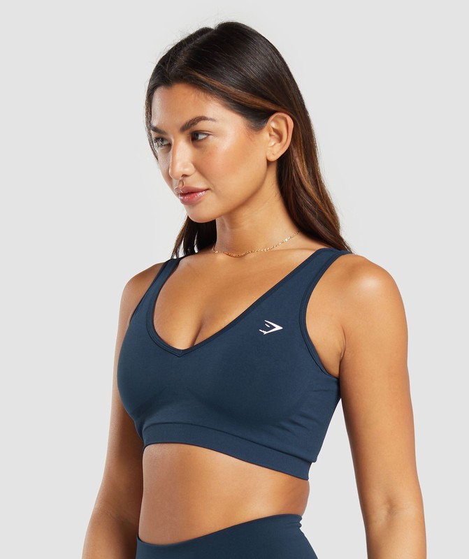 Gymshark Everyday Seamless Sports Bra Sport BH Dames Donkerblauw | VXJT14875