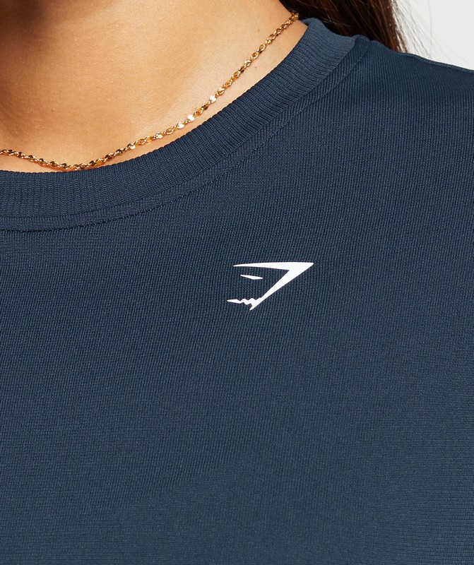 Gymshark Everyday Seamless T-Shirt T-Shirt Dames Donkerblauw | GKJN56281