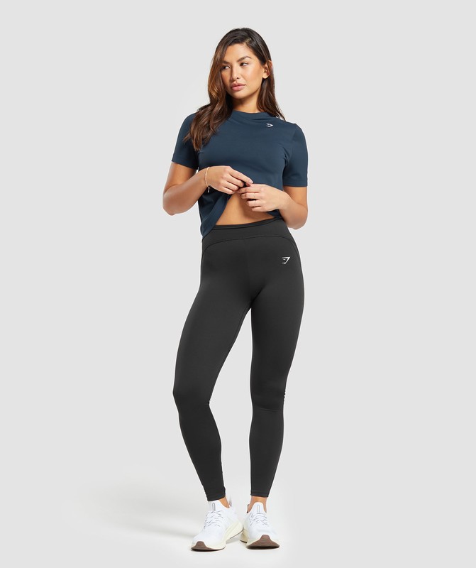 Gymshark Everyday Seamless T-Shirt T-Shirt Dames Donkerblauw | GKJN56281