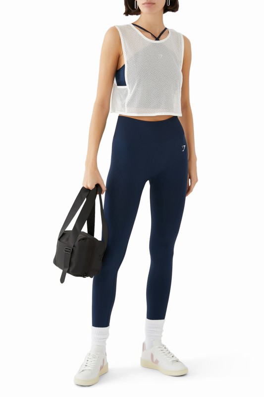 Gymshark Everywear Cropped Mesh Tank Tanktop Dames Wit | GWCZ02159