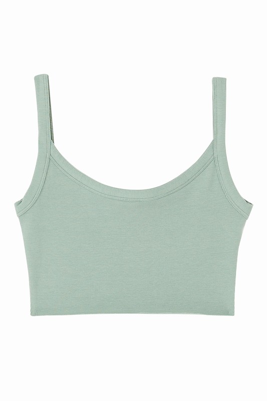 Gymshark Everywear Ribbed Tank Tanktop Dames Groen | AVEJ30591