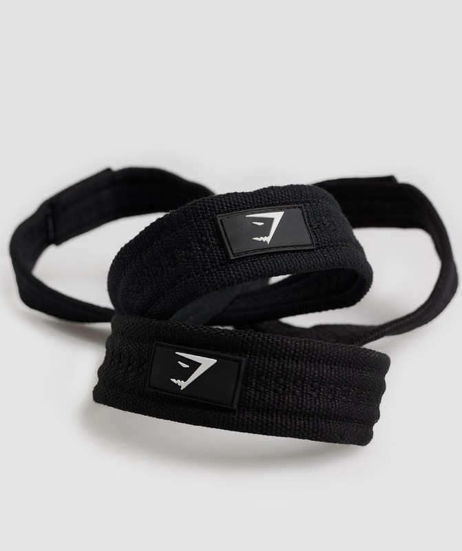 Gymshark Figure 8 Lifting Straps Lifting Straps Dames Zwart | FAER60587