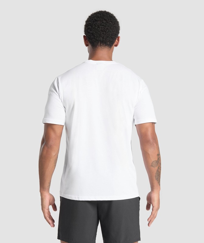 Gymshark Fitness Apparel Functional T-Shirt T-Shirt Heren Wit | BWPI13982