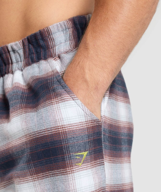 Gymshark Flannel Pants Broek Heren Blauw | MXND38620