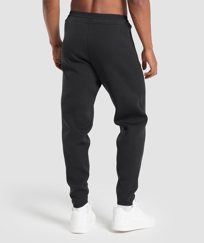 Gymshark Flat Knit Joggers Joggingbroek Heren Zwart | BLCI19257