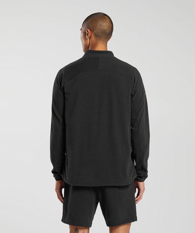 Gymshark Fleece 1/4 Zip Pullover Heren Zwart | WUSX63478