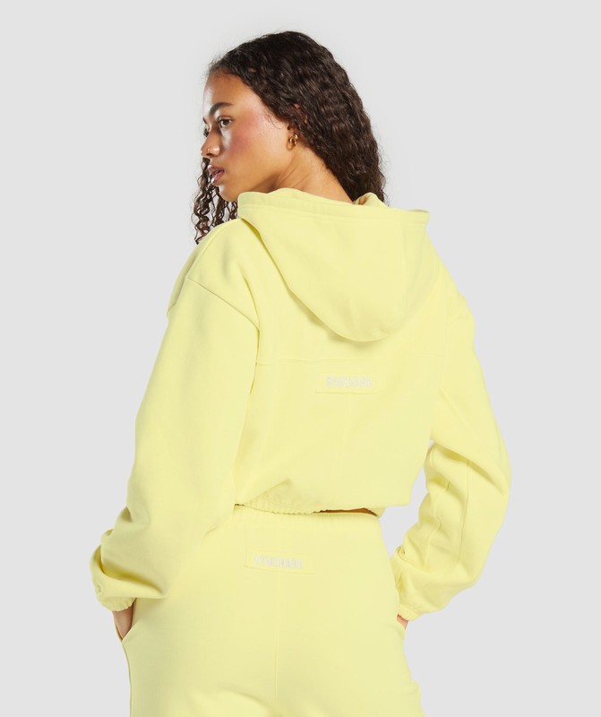 Gymshark Fleece Zip Hoodie Hoodie Dames Geel | MKRU83507