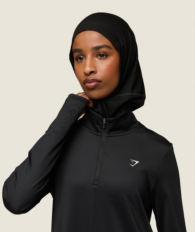 Gymshark GS x Leana Deeb Abaya Top Dames Zwart | EFQH19436