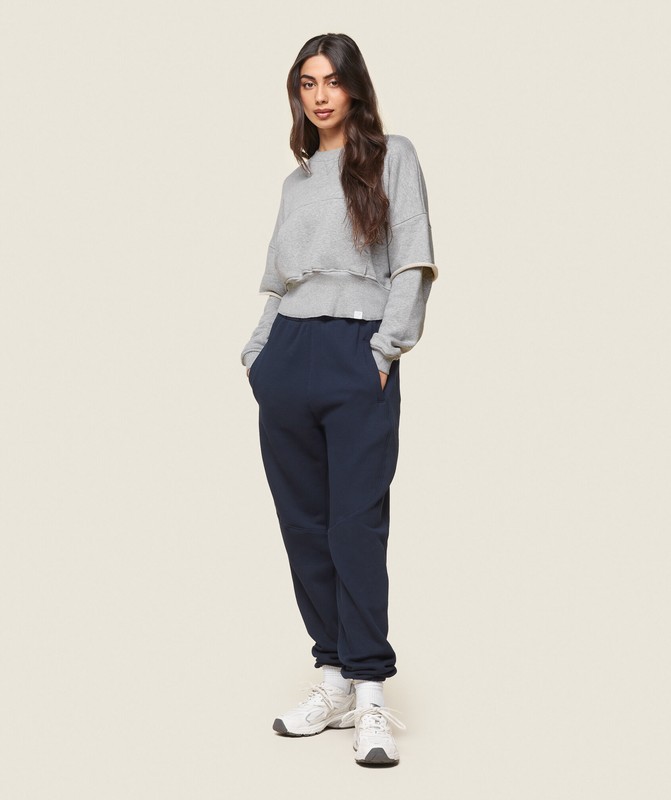 Gymshark GS x Leana Deeb Oversized Joggers Joggingbroek Dames Blauw | DXSF67013