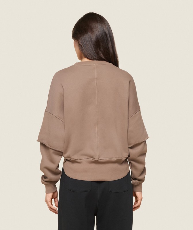 Gymshark GS x Leana Deeb Oversized Sweat Sweatshirts Dames Bruin | TDMY10639