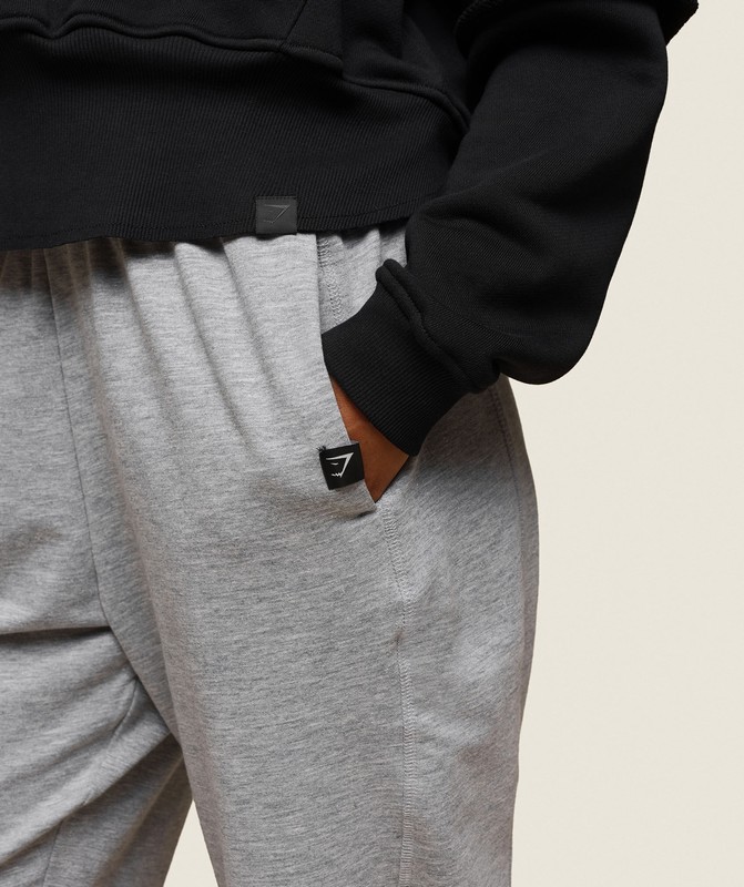 Gymshark GS x Leana Deeb Training Joggers Joggingbroek Dames Lichtgrijs | WKEM43870