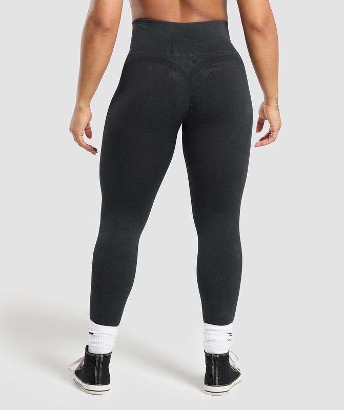 Gymshark Gains Seamless Leggings Leggings Dames Zwart | YNUZ69873