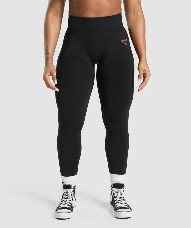 Gymshark Glow Legging Leggings Dames Zwart | KMWN52439