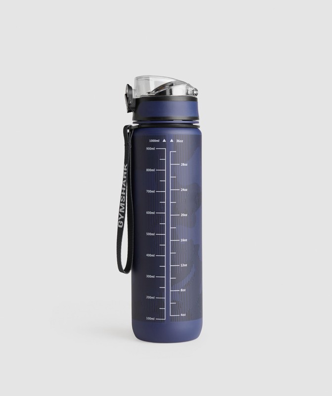 Gymshark Graphic Sports Bottle Waterflessen Heren Blauw | MUFR72914
