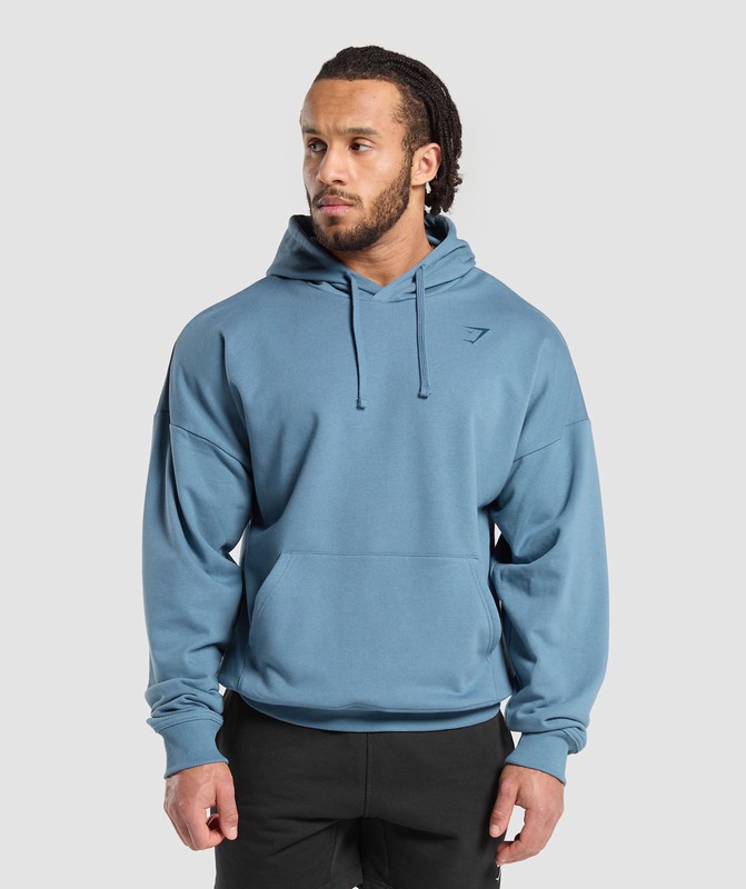 Gymshark Heavy Duty Apparel Hoodie Hoodie Heren Blauw | DZYO29103