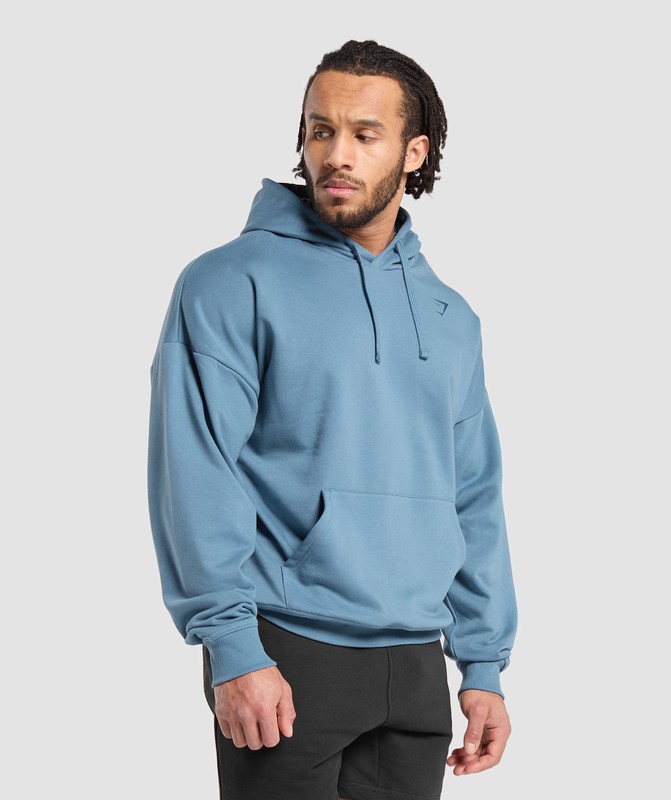Gymshark Heavy Duty Apparel Hoodie Hoodie Heren Blauw | DZYO29103