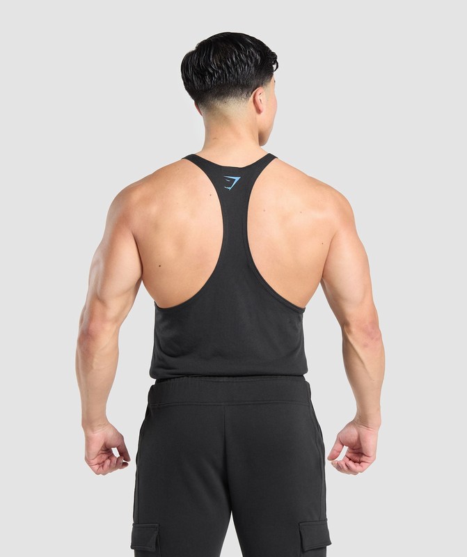 Gymshark Heavy Duty Lifter Stringer Stringer Heren Zwart | EJLF75318