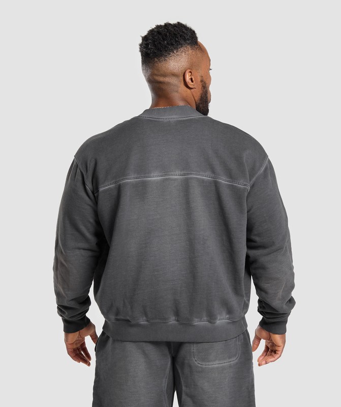 Gymshark Heavyweight Bomber Jacket Jas Heren Zwart Lichtturkoois | JYQA71902