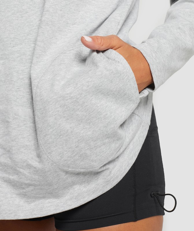 Gymshark Heavyweight Cotton Long Sleeve Top Top Dames Lichtgrijs | TUBN24306
