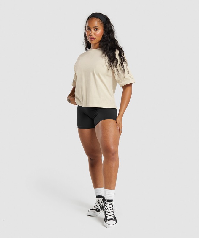 Gymshark Heavyweight Cotton T-Shirt T-Shirt Dames Wit | UDRK76981