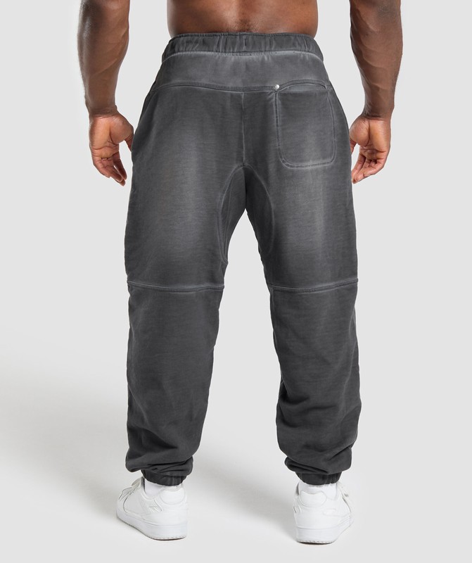 Gymshark Heavyweight Joggers Joggingbroek Heren Zwart Lichtturkoois | ORPE71035