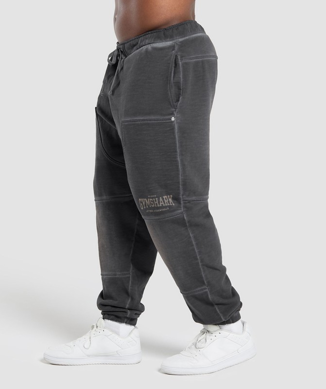 Gymshark Heavyweight Joggers Joggingbroek Heren Zwart Lichtturkoois | ORPE71035