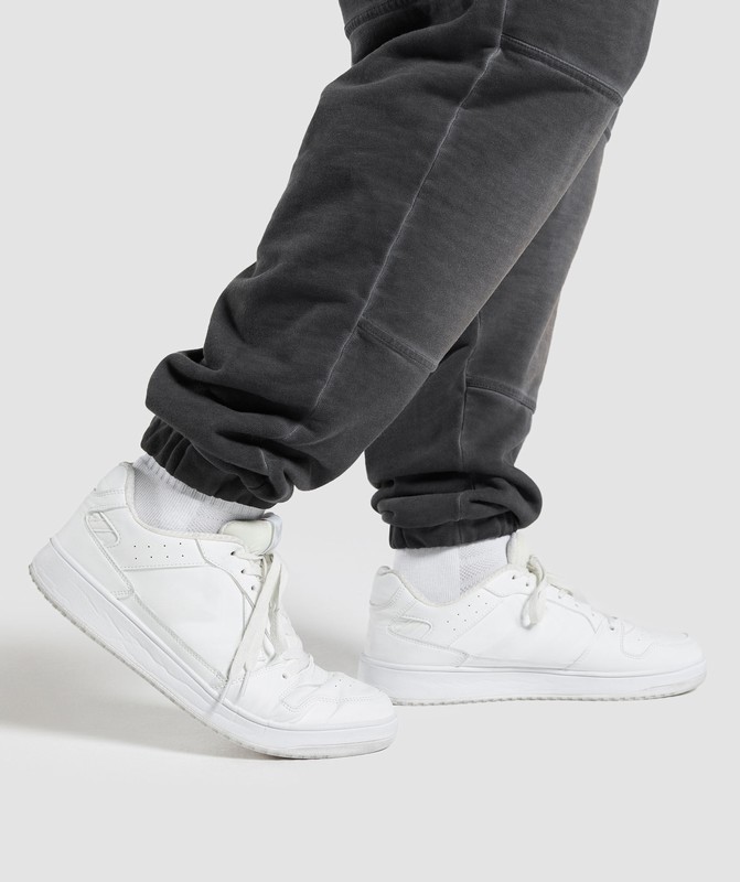Gymshark Heavyweight Joggers Joggingbroek Heren Zwart Lichtturkoois | ORPE71035