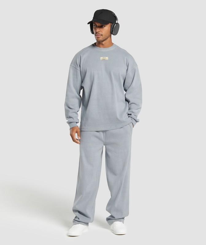 Gymshark Heavyweight Rib Crew Sokken Heren Grijs | FWEK59167