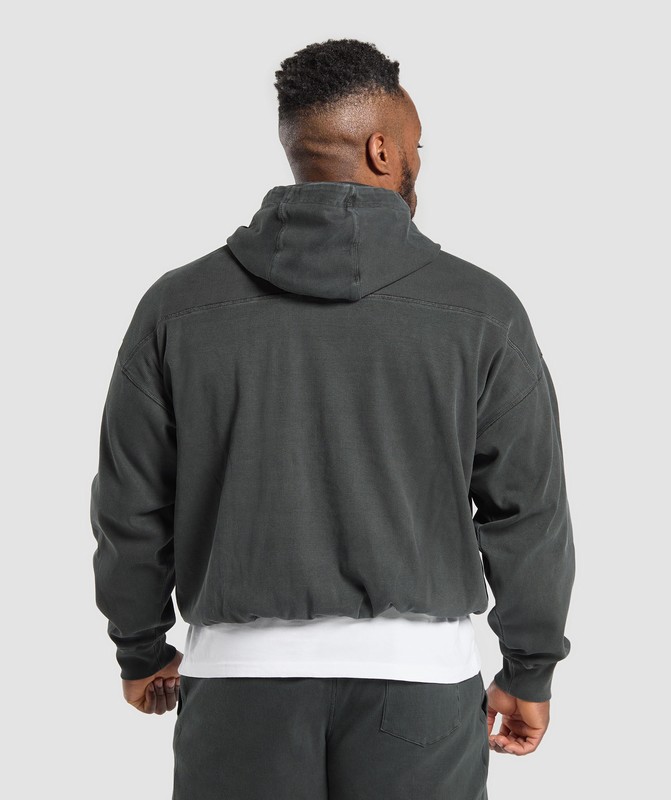 Gymshark Heavyweight Rib Hoodie Hoodie Heren Grijs | XNBM04798
